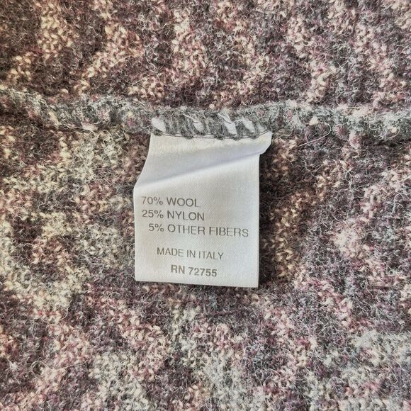 A. IDA Italian Designer Wool Sweater Womens S Indie Nordic Boho Longline Chevron - Picture 6 of 8